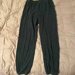 Reformation Waffle Joggers Green Size Medium